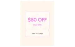 $50 Off Coupon for Purchases Over $100
